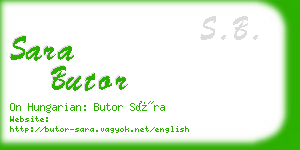 sara butor business card